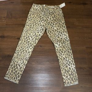 New Gap Kids Girls Leopard Print Skinny Jeans